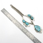 Charleston Draper Signed Navajo Sterling Spiderweb Turquoise Necklace #S5308-4 — photo 7