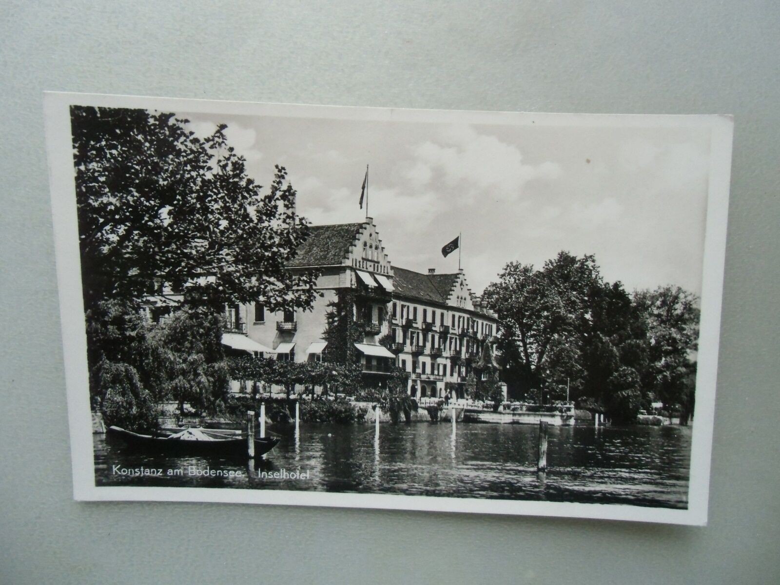 Postcard Constance on Lake Constance Island Hotel 1942