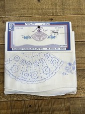 Fairway Needlecraft Co. Floral Dress Stamped Pillowcase Pair 30x42" 83069 Open