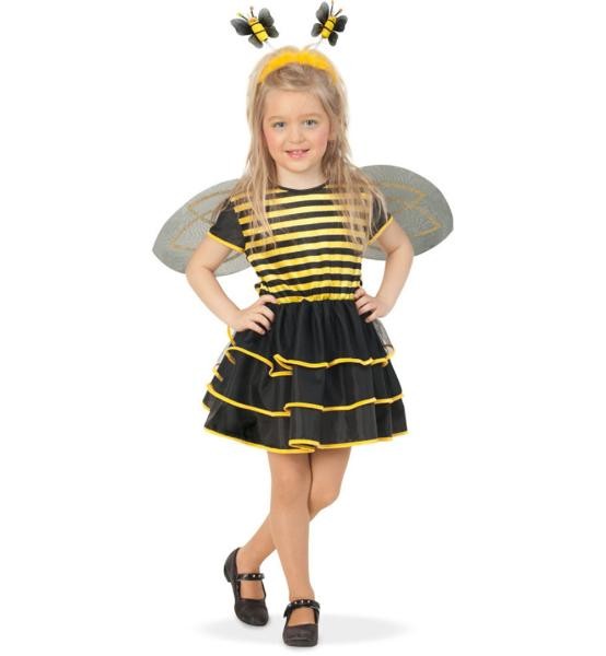 Fasching KostüM Kleid Biene Hummel Wespe 1-Tlg. 128-image