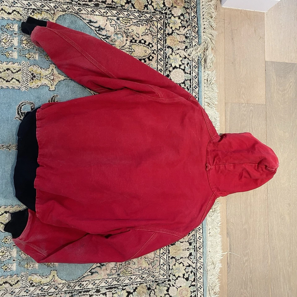 Carhartt red size large Duck Quilted Hooded Workwear Jacket - image 2 of 2