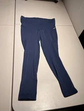 Kerrits Pants Women's 1X Blue Tights Equestrian Knee Breeches Pull On