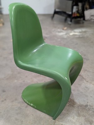 4 Green Vintage Panton S Chairs Mid Century Retro Modern Furniture