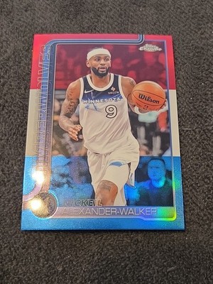 2025 Topps Chrome Red White Blue Refractor Nickeil Alexander-Walker #193