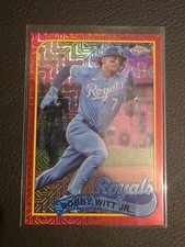 Bobby Witt Jr. 2024 Topps Silver Pack Baseball 1989 Chrome Red 05/05