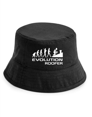 Evolution eines Dachdecker Fischerhuts arbeitsbezogen Geschenk für Männer & Damen