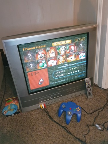 🔥Toshiba MW24FPX 24" CRT Flat TV/DVD/VCR Combo Retro Gaming Fully Tested SVideo