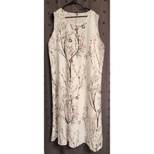 UNKNOWN Maxi Dress Womens 4XL Multi A-Line Sleeveless Semi Sheer Spring Floral