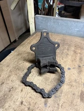 Antique J.H Williams & Co Vulcan No 2 Work Bench Pipe Chain Vice Vise Tool USA