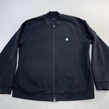 Men s Apple Employee Black Full Zip Jacket Size Large