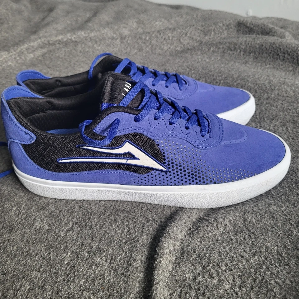 Lakai Essex MS3220263A00 Hombres Azul Gamuza Skate Tenis Zapatos Foto 3 de 4