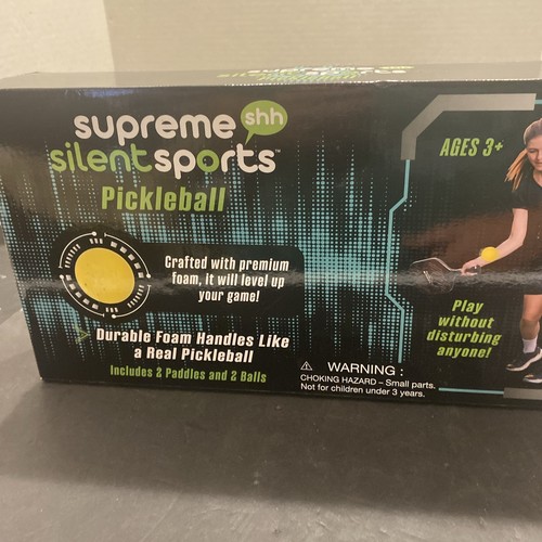 Supreme Silent Sports Pickleball Kit, 2 Durable Foam Handles and 2 Balls Nf
