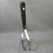 Ekco Vanadium Stainless Solid Vegetable Masher Potato Black 9 1/4" USA Made