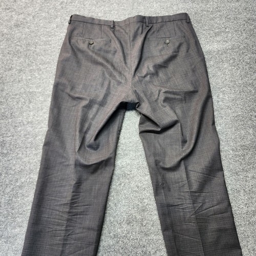 Traje de 2 piezas HUGO BOSS para hombre 40L largo 36x32 Super 100 lana gris a cuadros - Imagen 18 de 18