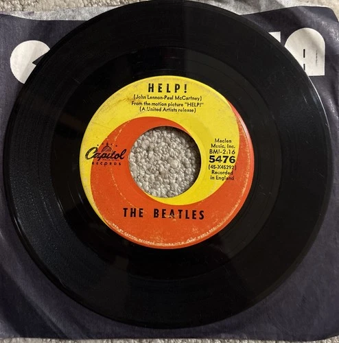 The Beatles Help!/I'm Down 45 RPM Record Capitol 5476