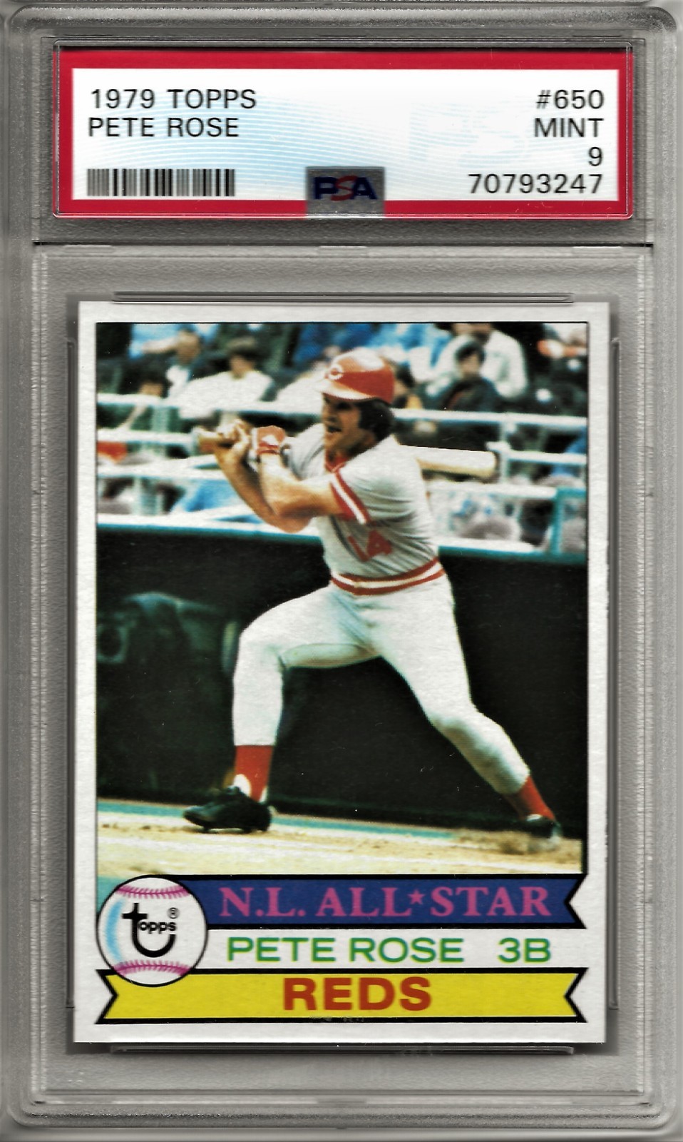 1979 Topps #650 Pete Rose PSA 9 Mint Reds