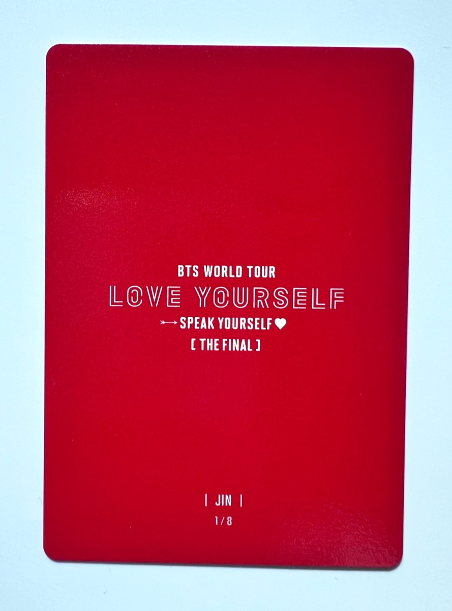 BTS JIN 1/8 [Love Yourself Speak Yourself The Final Mini Photocard
