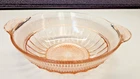 Pink Depression Glass Coronation Pattern 7.75" Vintage Nappy Bowl W/ Handles