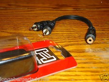 HOSA 1 FEMALE RCA TO 2 MALE JACKS Y CABLE ADAPTER CORD MONO SPLITTER CAR STEREO