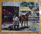 Village Blacksmith Farrier Horse Shoe Coats & Anchor Needlepoint England Penelop