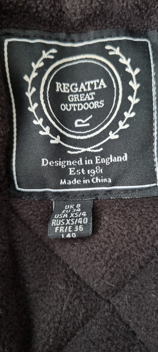 Regatta Black Lucetta Waterproof Thermoguard Hooded Jacket Uk Worn Once