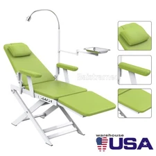 Portable Dental Chair Mobile Folding Chair + Rechargeable LED Light Tray