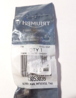 Nページ Triumph Street Triple R M7X12 Pan Screw NOS T3053035 (L-1776) | eBay