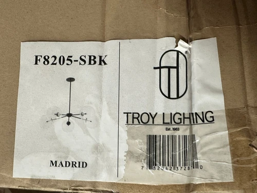 Troy Lighting Madrid 5 Light 54" Wide Chandelier F8205-SBK - Picture 2 of 5