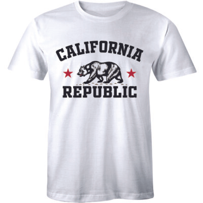 #ad #ad California Republic State Grizzly Bear Flag Men#x27;s T shirt Cali CA Star Tee Shirt $14.99