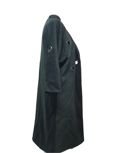 Asos White Green Abstract Eyelet Detail Duster Coat Size UK 12 EU 40 REF CL3 - Picture 7 of 10