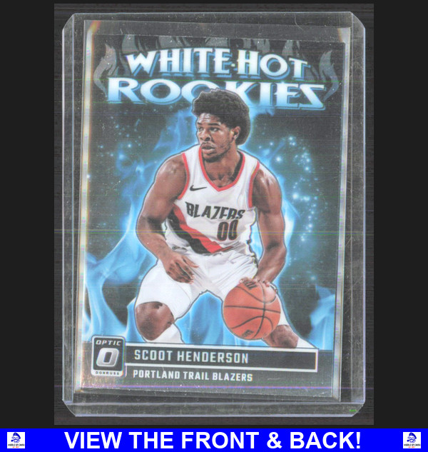 Scoot Henderson 2023 Donruss Optic White Hot Rookies RC POR Trail Blazers 1