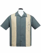 Steady Clothing Mid Century Marvel Bowling Rockabilly Button Down Shirt ST35375