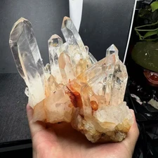 5.7LB natural clear crystal cluster quartz mineral crystal energy decor gift