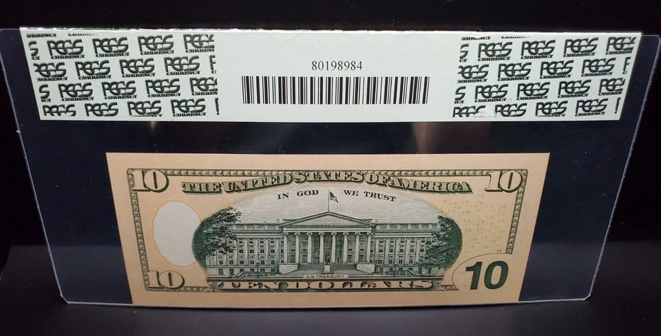 Fr. 2042-B 2006 $10 FW Federal Reserve Note- PCGS 65 PPQ Gem New Low Serial # - Image 2 of 2