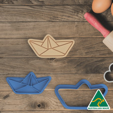 Paper Boat 2 Cookie Cutter and Embosser Stamp