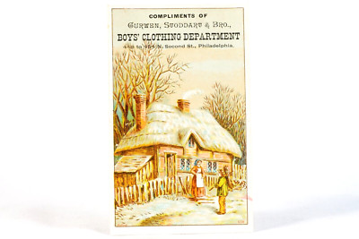 Curwen Stoddart & Bro Boys Clothing Store Philadelphia PA Victorian Trade Card