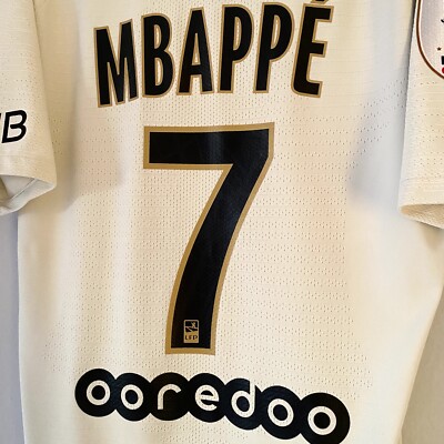 2018 2019 GAME MATCH ISSUE PSG Mbappe Nike Away Kit Soccer Jersey