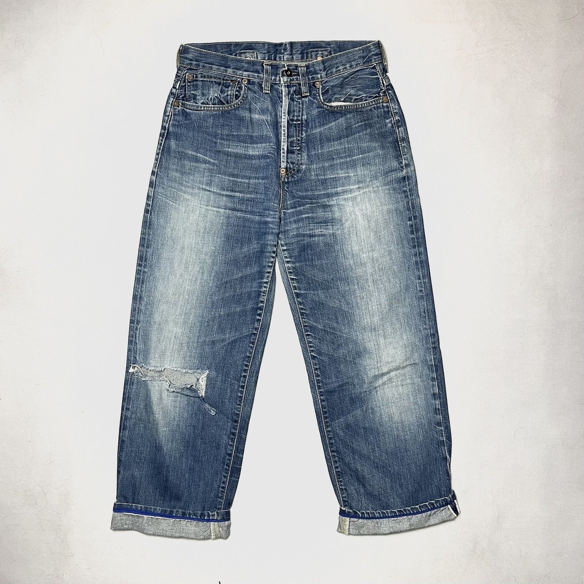 Levi's 701 Selvedge Denim Jeans Buckleback Redline Selvedge USA