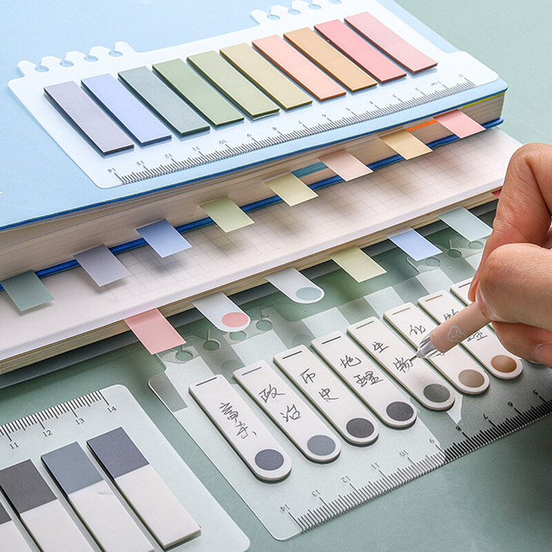 200-Sheet Colorful Loose Leaf Index Sticky Notes for School Office Study WY4-image