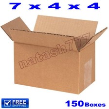 150 - 7x7x4 Cardboard Boxes 32ECT Mailing Packing Shipping Corrugated Carton