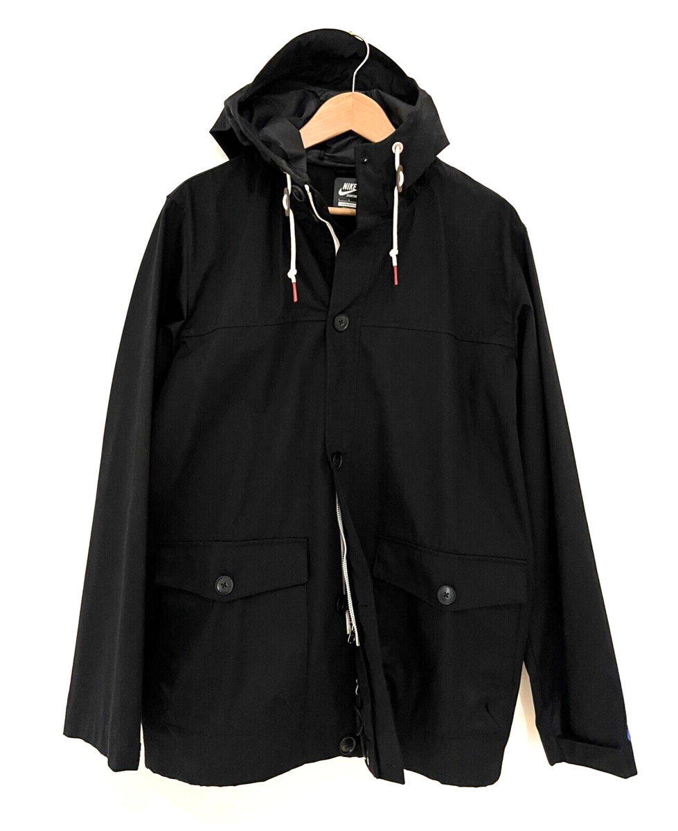 Nike Canvas Parka Coat Black Size L