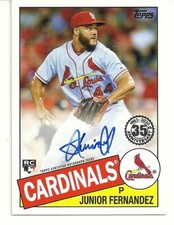 2020 TOPPS BASEBALL - JUNIOR FERNANDEZ - 35th ANNIVERSARY 1985 AUTO - CARDS - RC