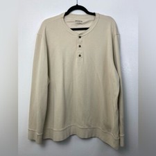 UNTUCKit Veneroso Sweater Shirt Mens Sz XXL tan cream Neutral Long Sleeve Knit