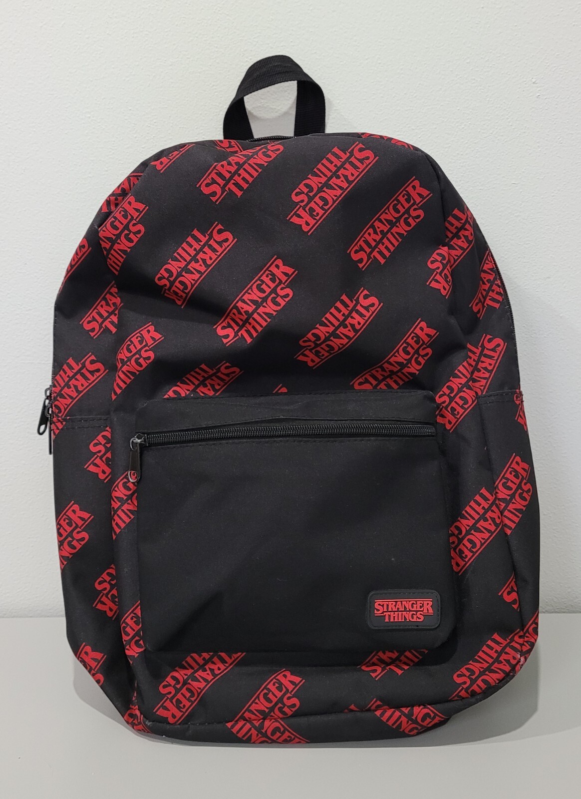 Stranger Things Loungefly Backpack LOGO Print Red… - image 4