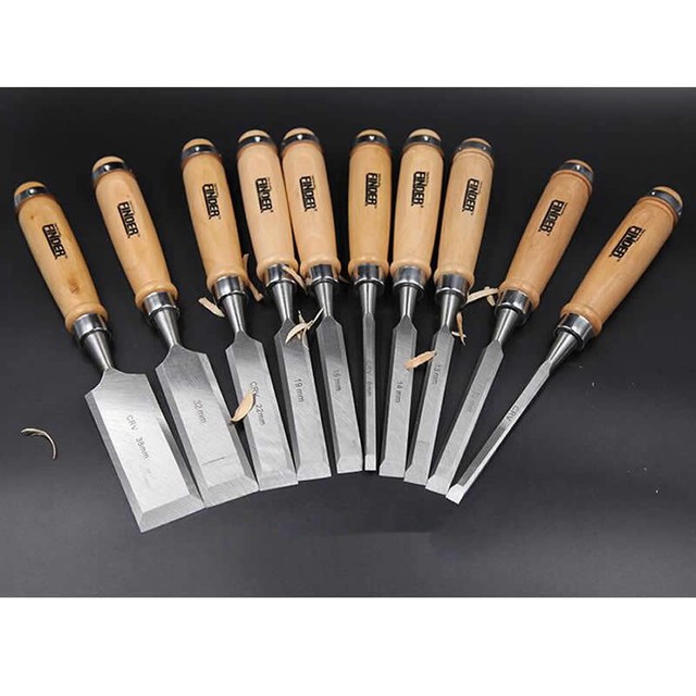 Professional Carpenter Woodworking Flat Chisels Wood Carving Hand Tool