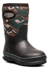 BOGS Grasp Camo Black Boys Youth Kids Classic Waterproof Rain Winter Boot CHOOSE