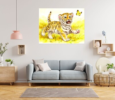3D Süßer Tiger C4196 Wandaufkleber Fototapeten Tapete Ruth Thompson Vera
