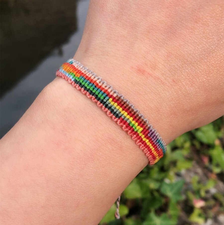 Bracelet Matisse en perles colorées et cordon unisexe ajustable