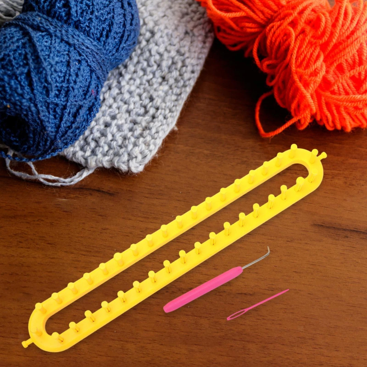 Knitting Loom Kit Yarn Knitter Handle DIY Weaving Tool Crochet for