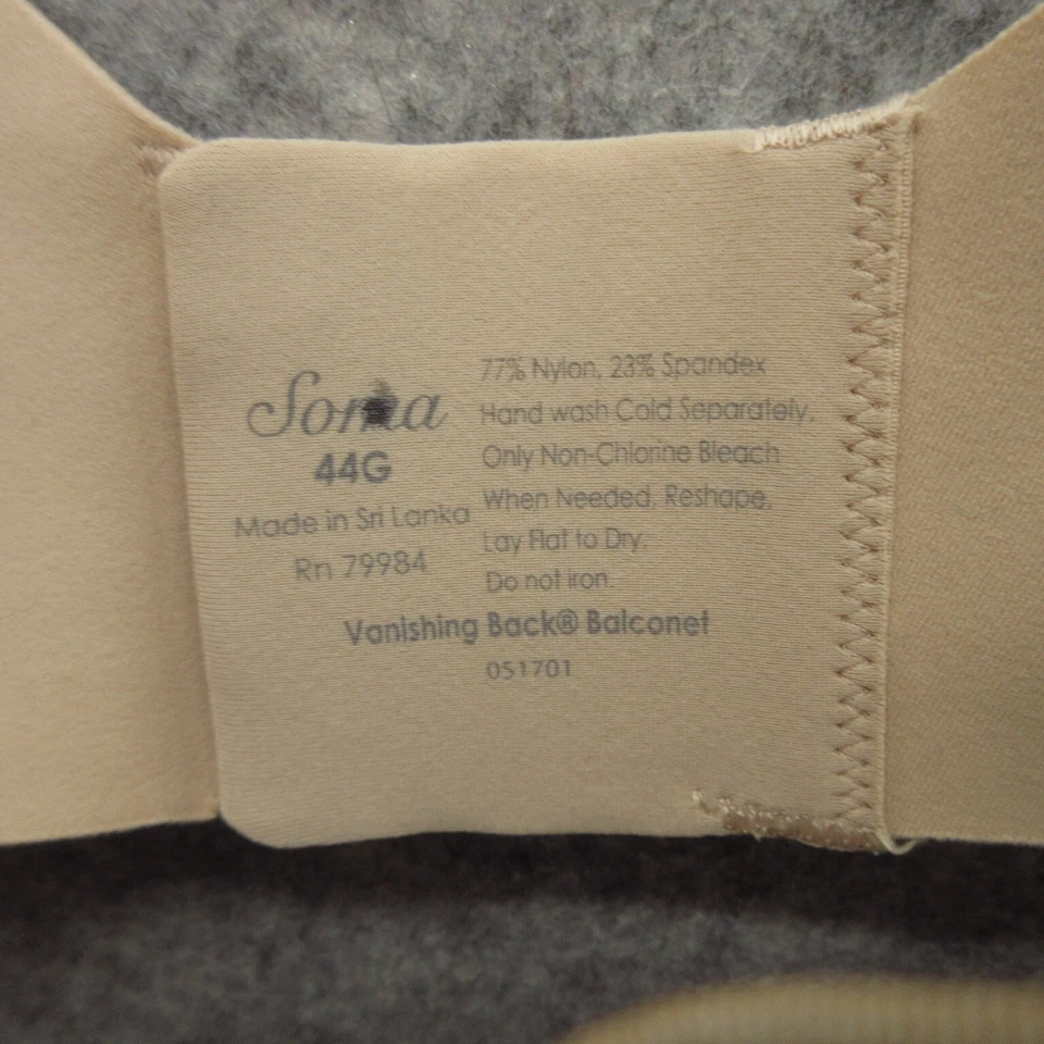 Sujetador Soma 44G Desaparecimiento Trasero Balconet Desnudo Con Aros Gancho y Ojo Ajustable Nuevo Foto 4 de 4